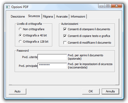 Win2PDF ita protegge i tuoi documenti PDF